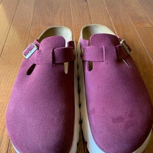 Suede Slip-On Shoes - Purple